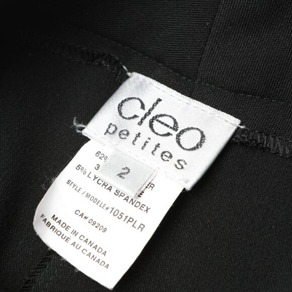 Vintage Cleo Petites Dress Pants Flare Black Y2K Business Casual Office Sz 2 - Picture 5 of 8